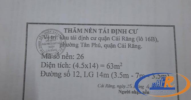 Bán nền đẹp TĐC Tân Phú khu mới – không vướng cống, tụ – Diện tích 63m2 – Giá đầu tư 1.350 tỷ -  L