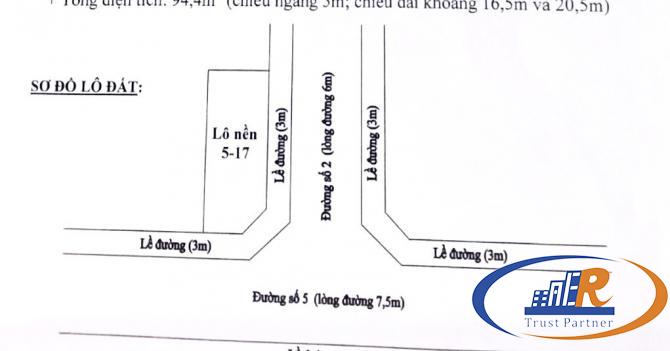 Bán nền góc đường số 2 và đường số 5 – Khu CBGV Đại học Cần Thơ – 5m x20,35m – Giá 5,1 tỷ – Lh 0939